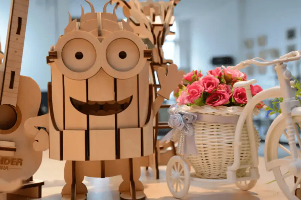 MDF laser engraving and cutting Minions