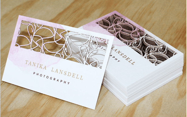 laser paper business card