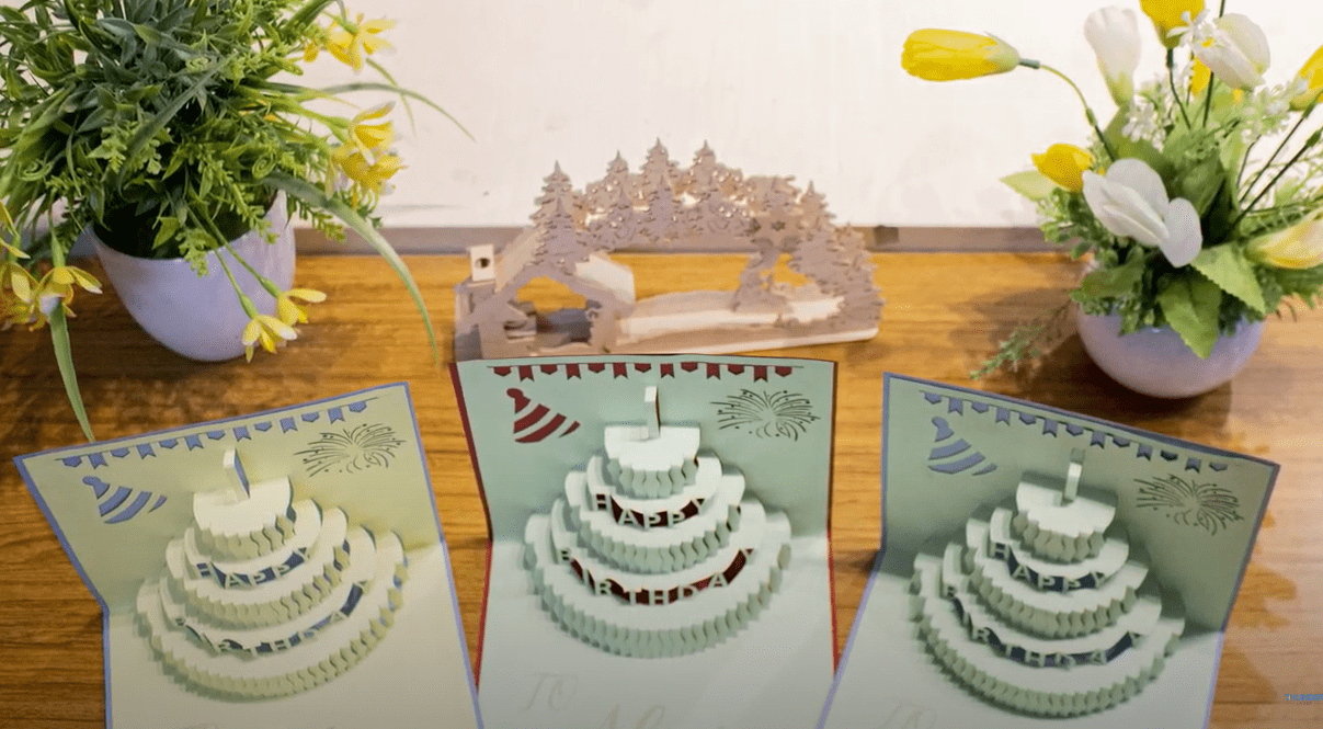laser paper 3D card