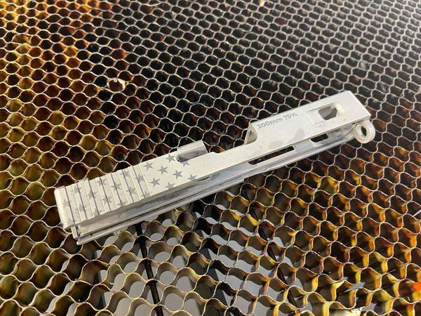 laser engraving a gun
