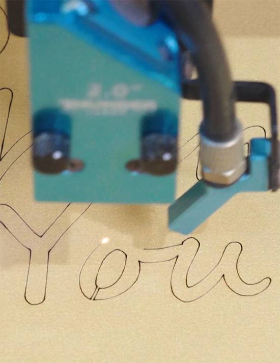 laser engrave perforated thank you card 2