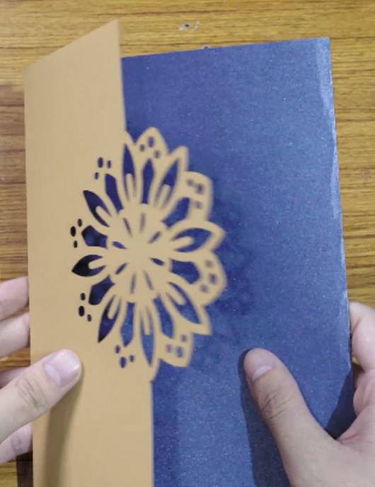 laser engrave perforated thank you card 5