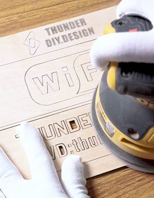 wooden wifi password sign 3