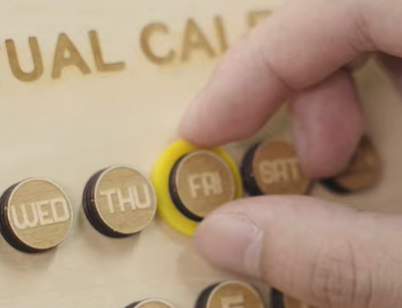 laser engraved perpetual calendar made with thunder bolt