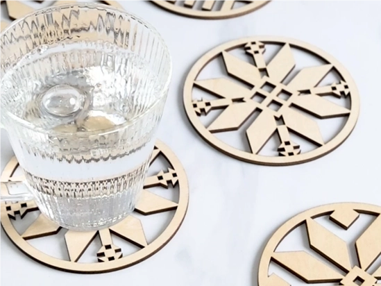 Laser Engraving Plywood Coasters