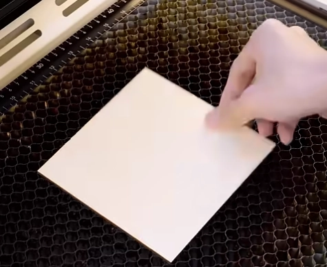 place material for laser cutting