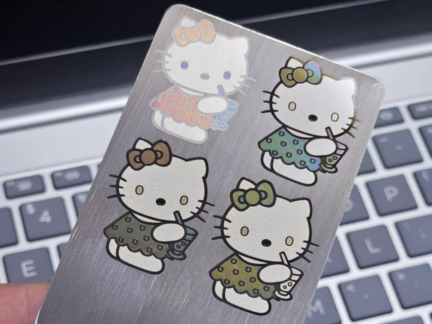 color laser engraivng steel kitty