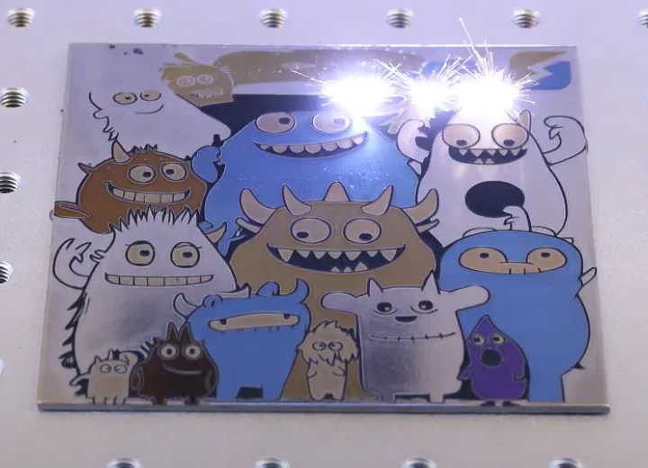 titanium monsters parade color engraving