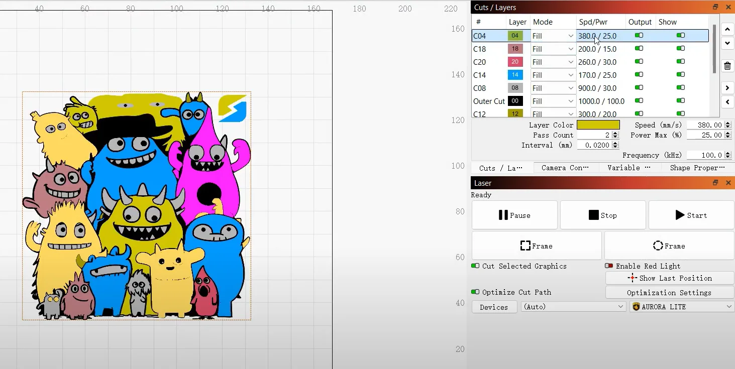 titanium monsters parade setting