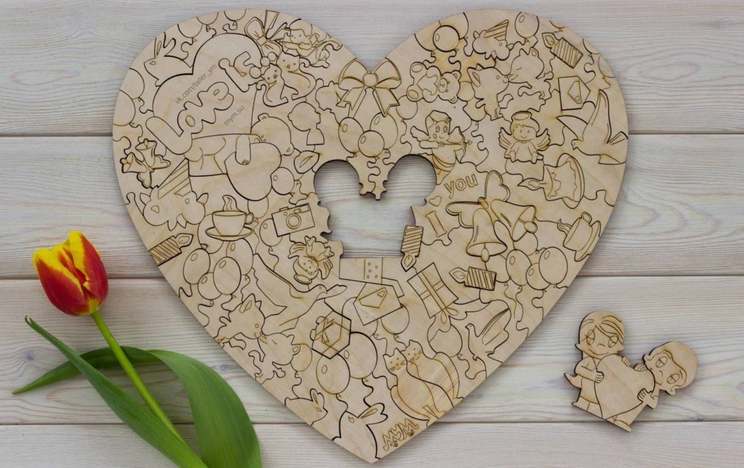 valentine's day laser cut puzzle