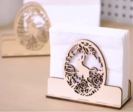 laser cutting bunny napkin holders use