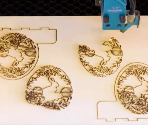 laser cutting bunny napkin holders