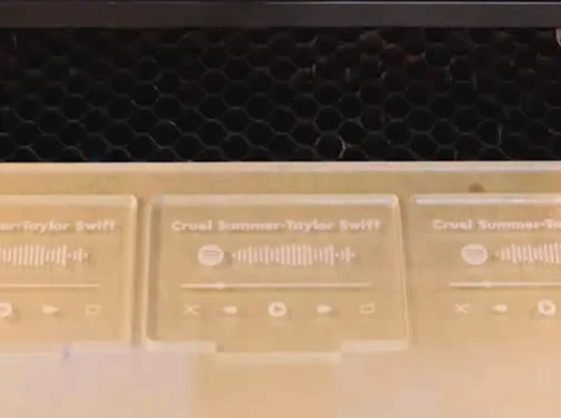 laser cutting custom song displays