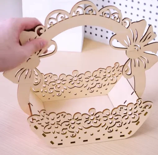 laser cutting easter egg basket show