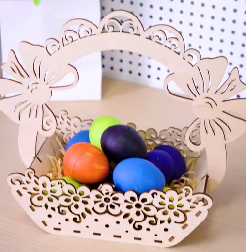 laser cutting easter egg basket use