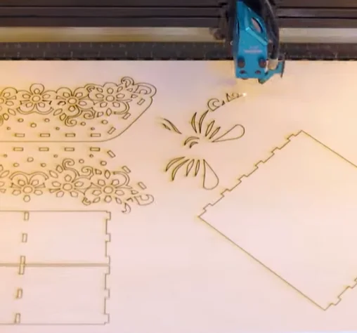 laser cutting easter egg basket