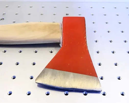 place coated metal red axe