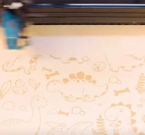 laser cutting dinosaur puzzle