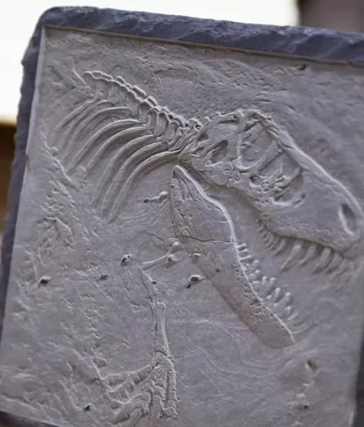 laser etching dinosaur fossil replicas done