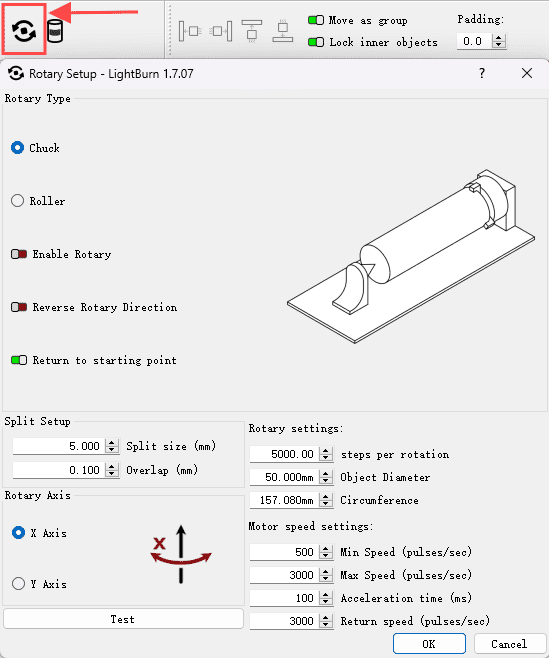 rotary setting