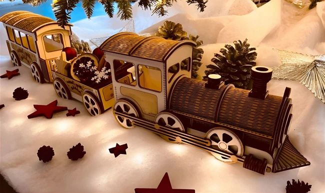Laser Cut Wooden Christmas Decor Set