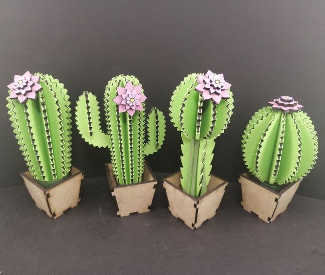 Laser cut Wooden Plants