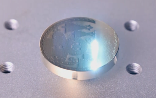 laser marking the brass stamp