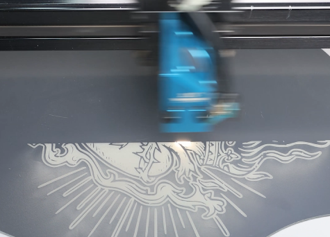 laser engraving the mirror