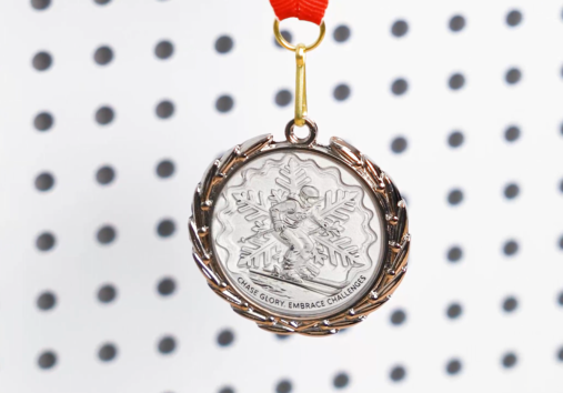 laser mark zinc alloy medal