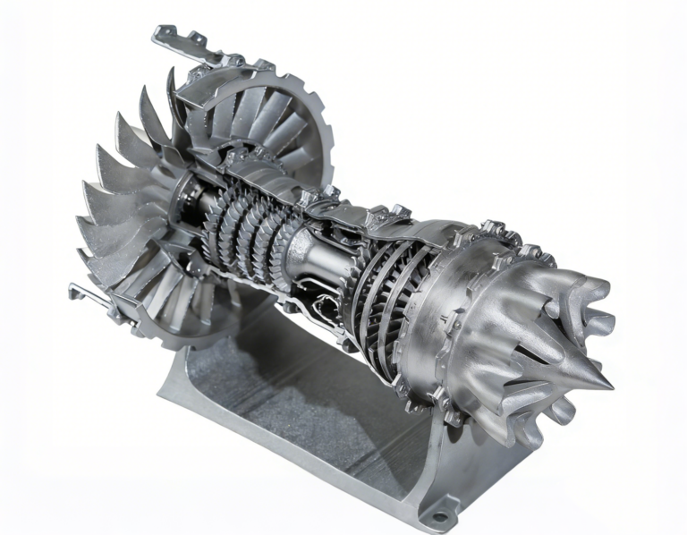 SLM metal 3D printing aircraft engine model