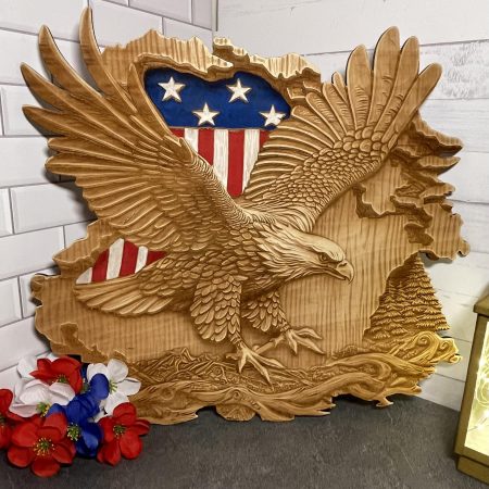 laser engraving eagle