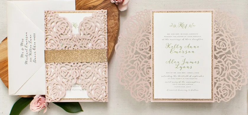 Laser Cut Wedding Invitation