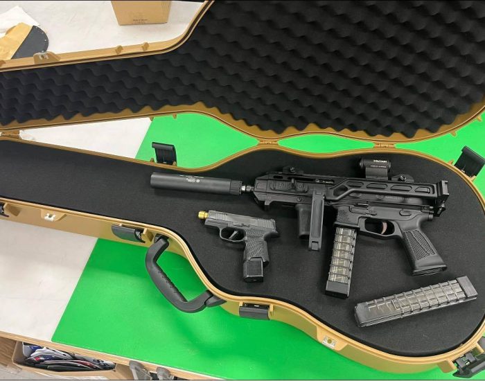 Laser engraving a gun