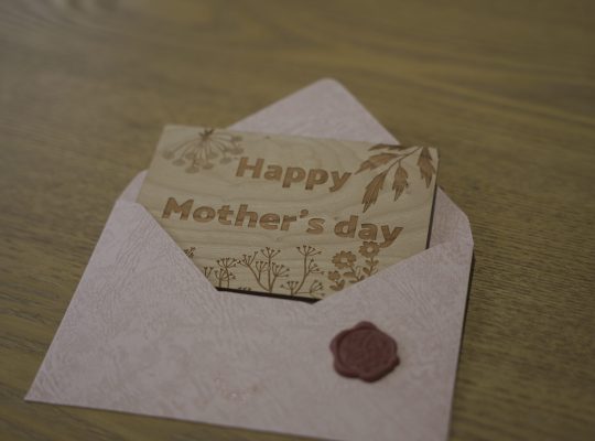 Laser engraved Mother's Day card