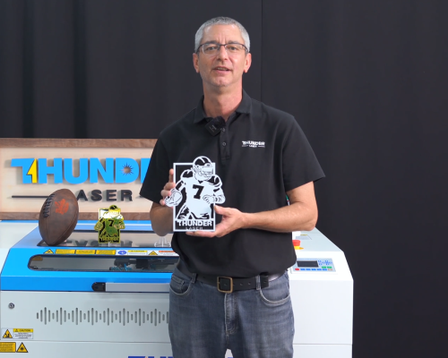 Laurent made a NFL keepsake with nova plus 35 laser machine