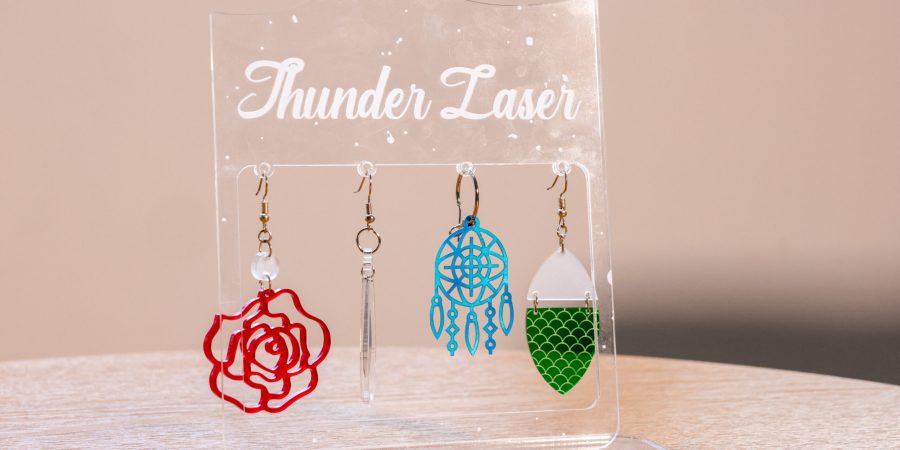 earrings laser engraved Mother's Day gifts
